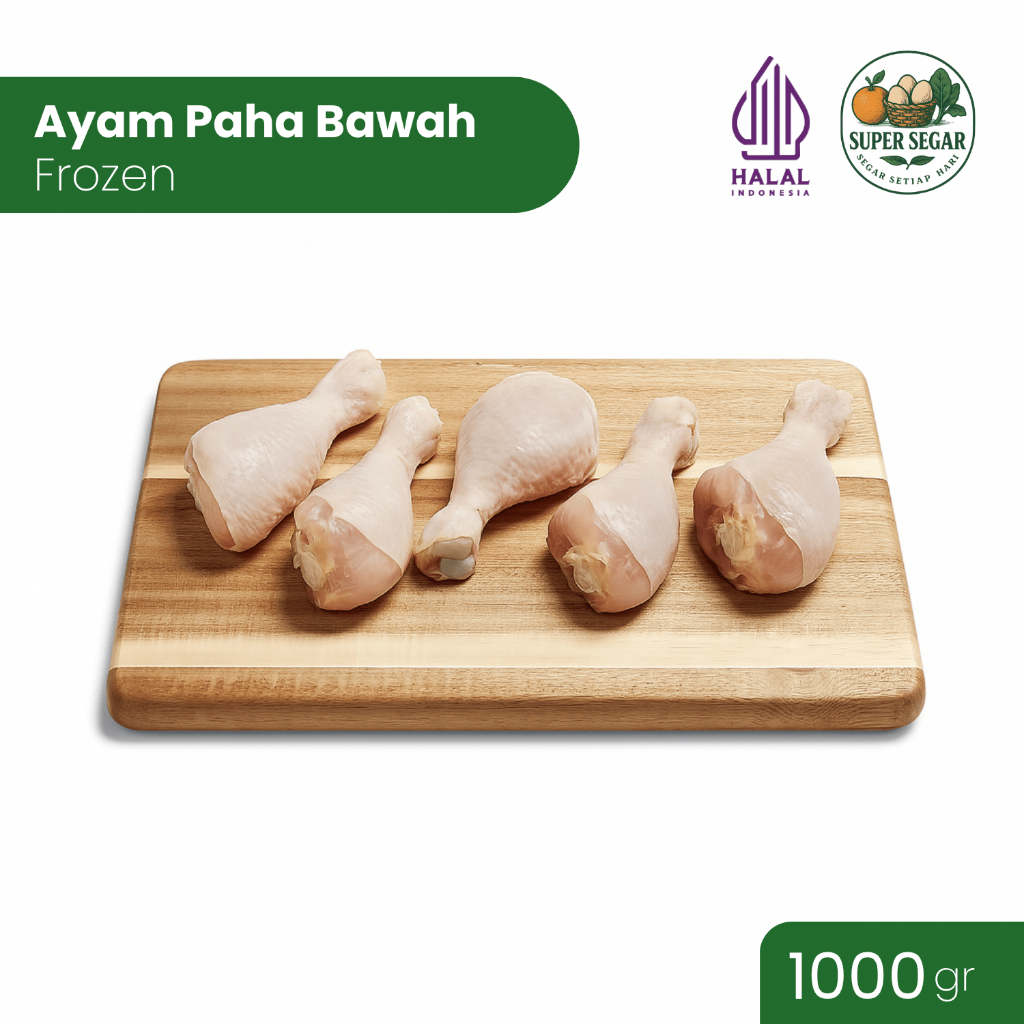 

Ayam Potong Paha Bawah Frozen 1kg Super Segar