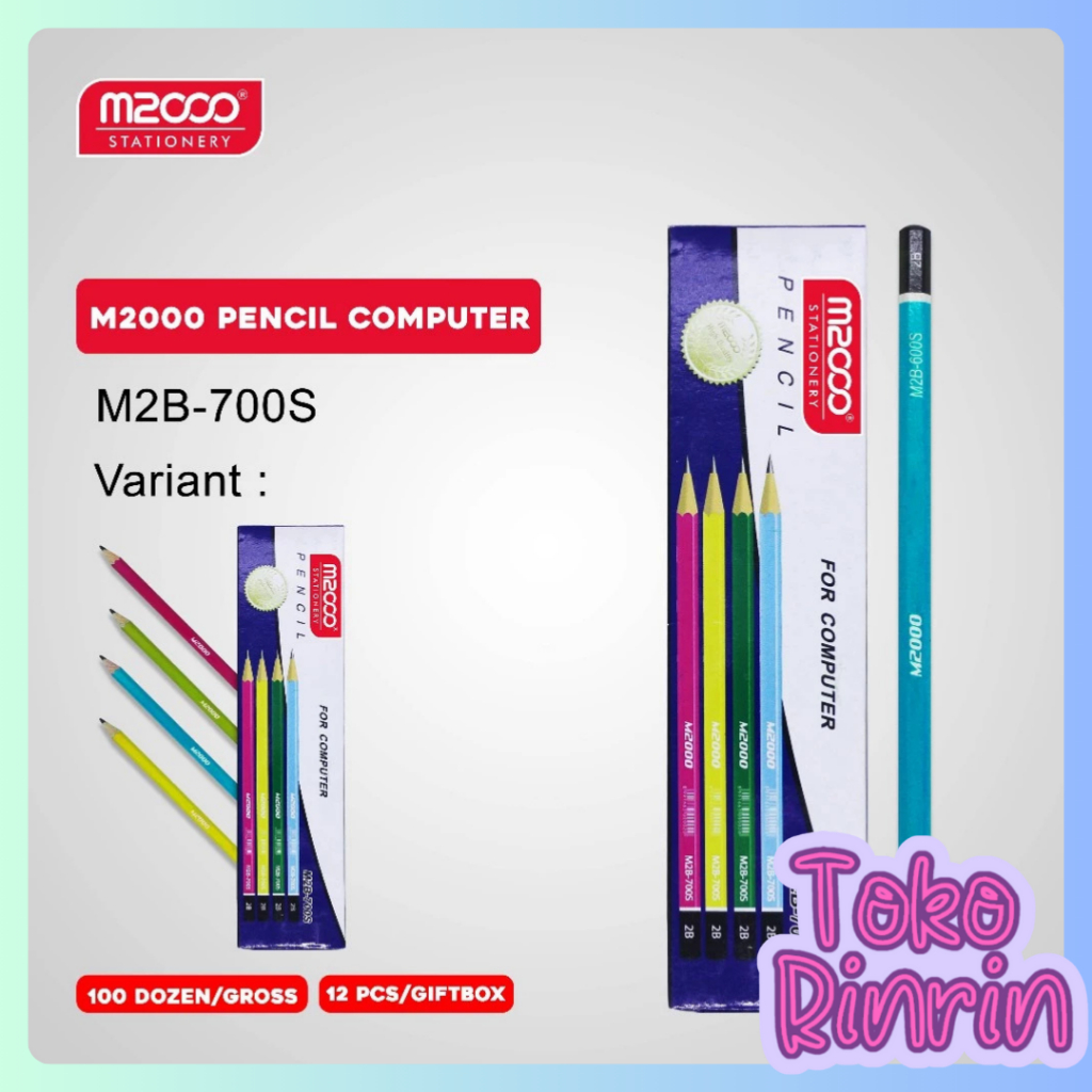 

Rinrin pensil 2B / pensil kayu 2B isi 12pcs termurah M200