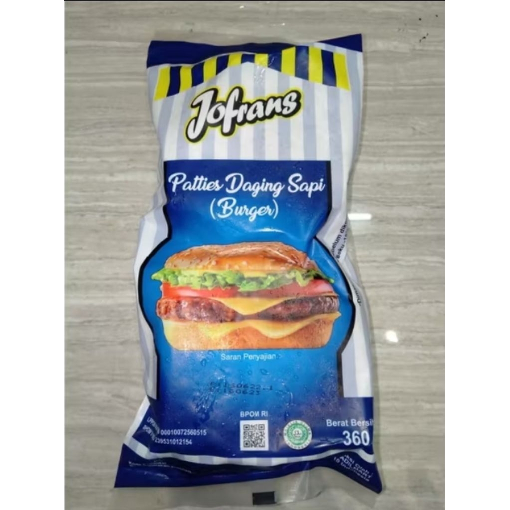 

JOFRANS Burger Patties Sapi 360g isi 6pc