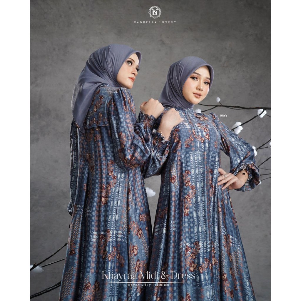 KHAYRAA MIDI DRESS by NADHERA LUXURY