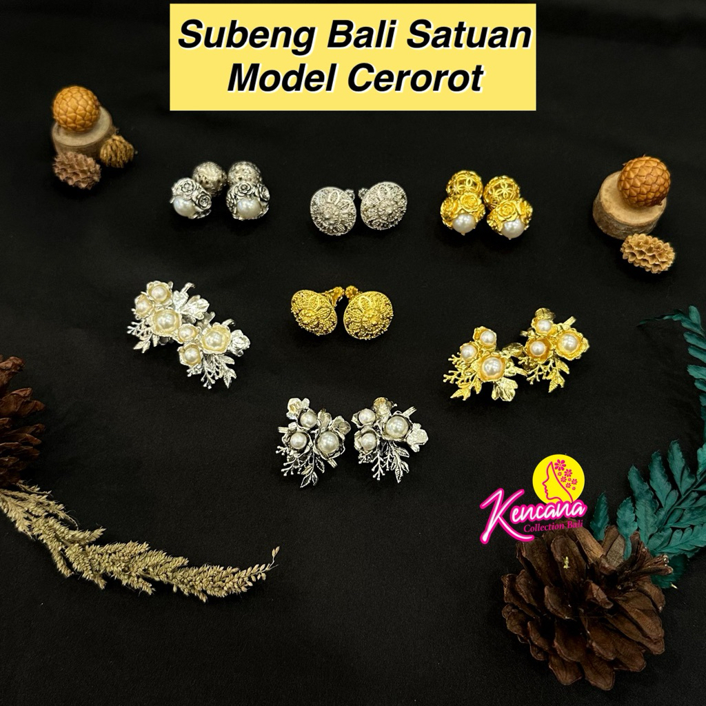 subeng bali satuan model cerorot / anting bali mutiara / klasik