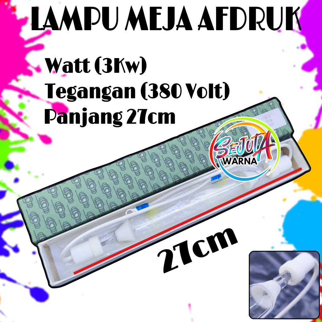 LAMPU MEJA AFDRUK SABLON 3KW 380VOLT 27CM