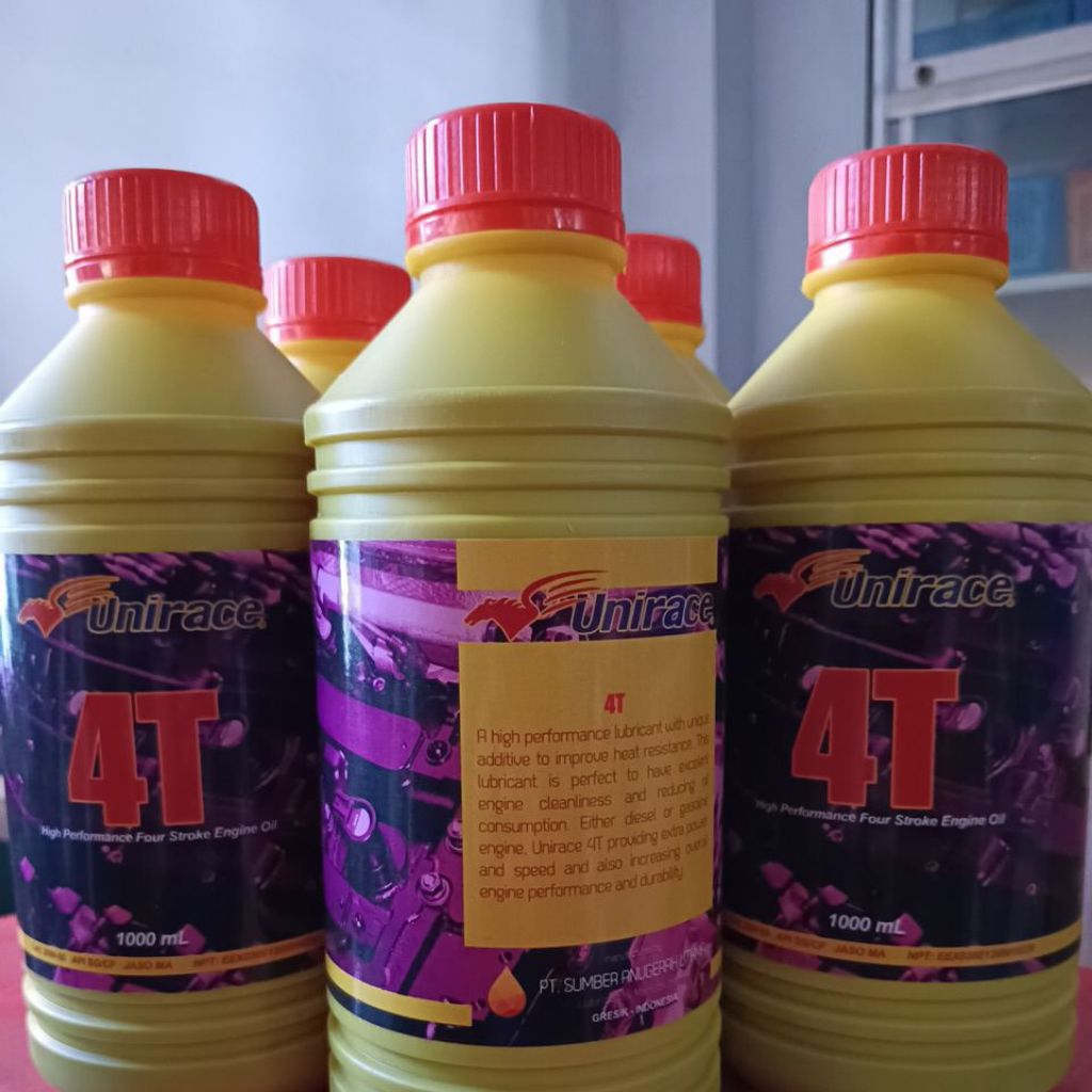 OLI UNIRACE 4T 1L ORIGINAL 100% OLI MESIN UNIRACE SAE 20W-50 ASLI/OLI MESIN