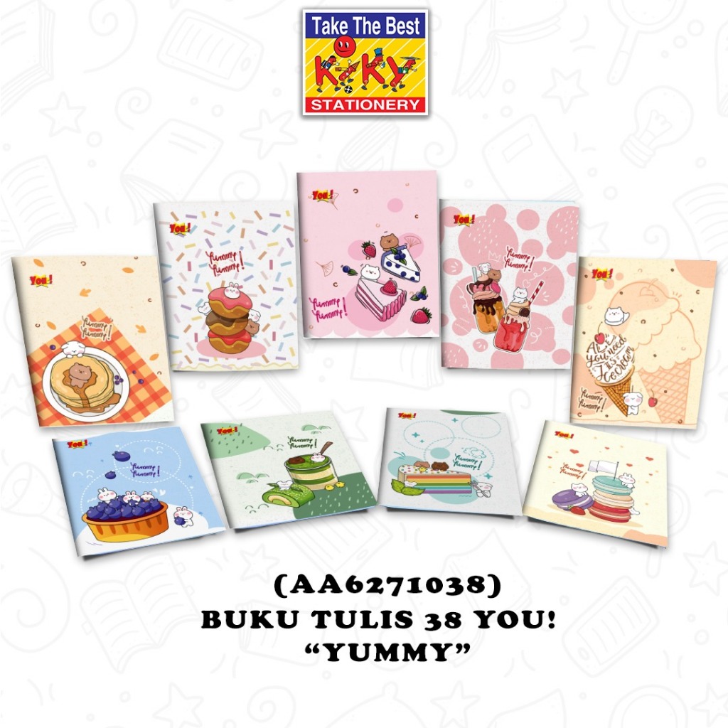 

*BACA DESKRIPSI* YOU Buku Tulis 38 Lembar - 10 Buku / Cover Random