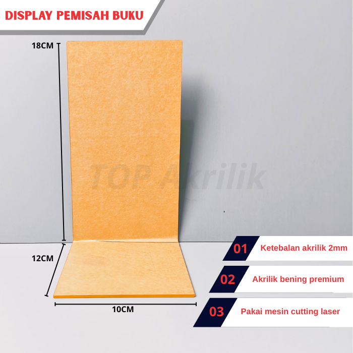 

Display Pembatas Buku Display Akrilik Peyangga Buku Penahan Buku Stand Book