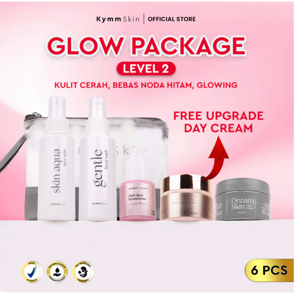 KYMM SKIN [GET 5 PCS][ Free Pouch + Upgrade Day Cream Phytocel] KYMM SKIN Glow Package LEVEL 2 with 