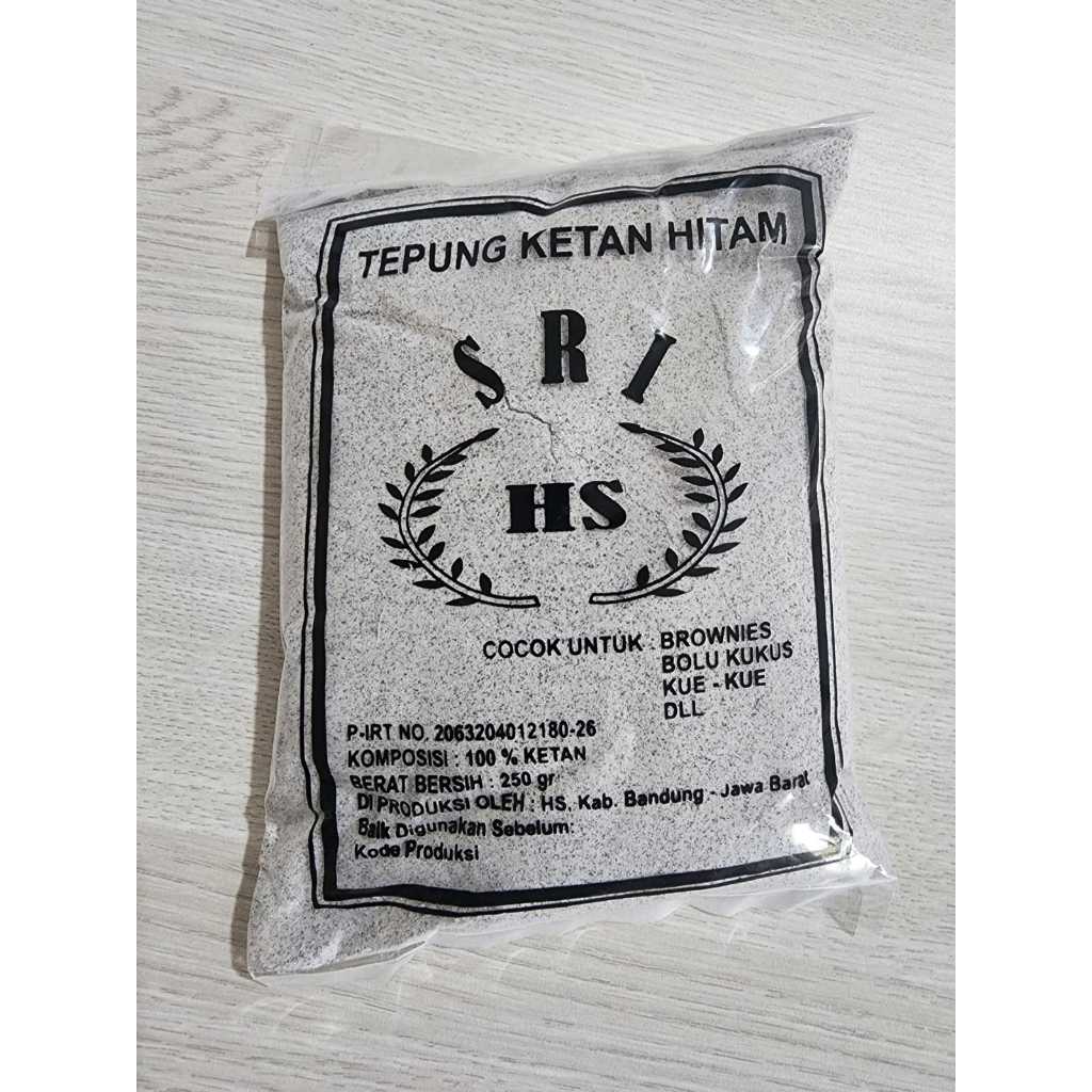

Tepung ketan hitam asli SRI HS kemasan 250 gram
