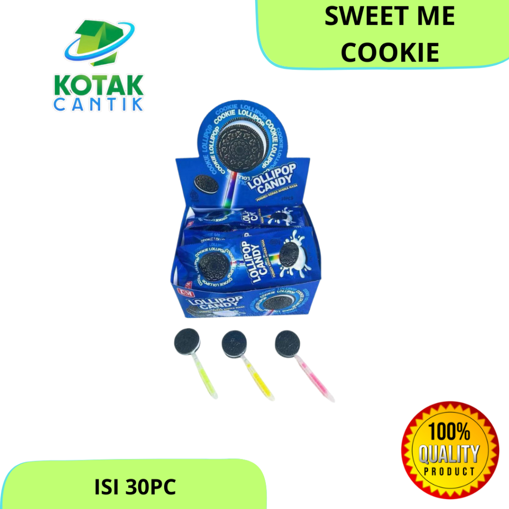 

SWEETME COOKIE LOLLIPOP PERMEN KERAS LOLIPOP ISI COKLAT 30pc