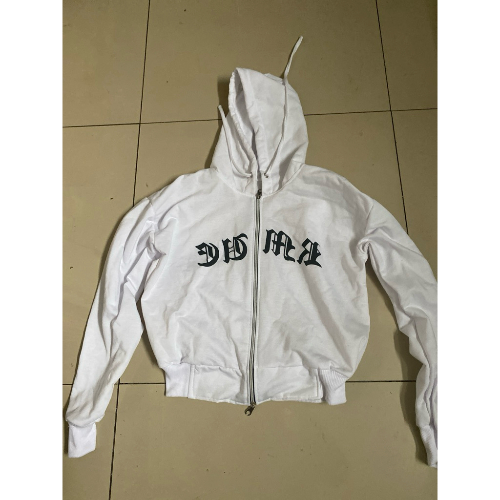 jaket ziper anak kecil ukuran s crop top