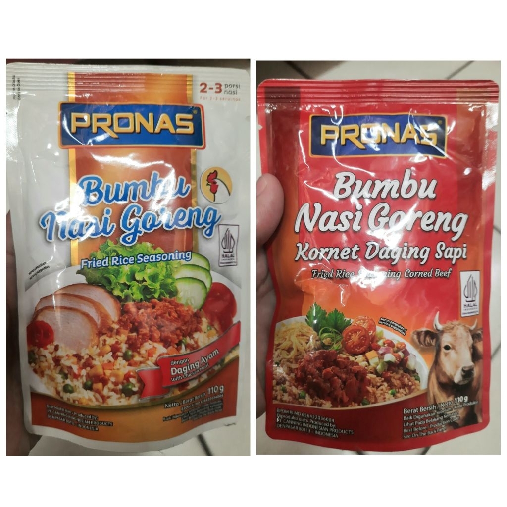 

Pronas Bumbu Nasi Goreng Daging Ayam/Kornet Daging Sapi 110gr
