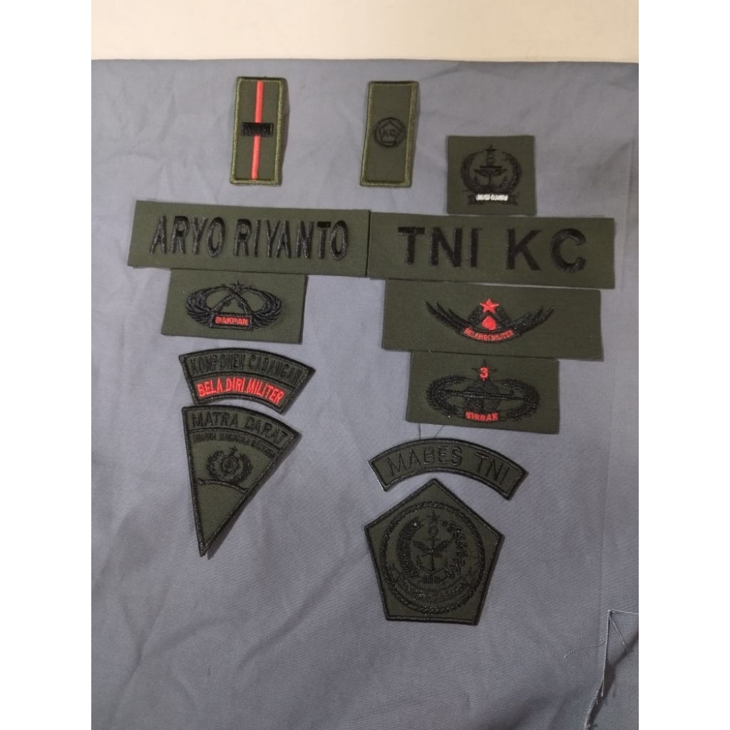 ATRIBUT BORDIR PDL TNI KC MATRA DARAT