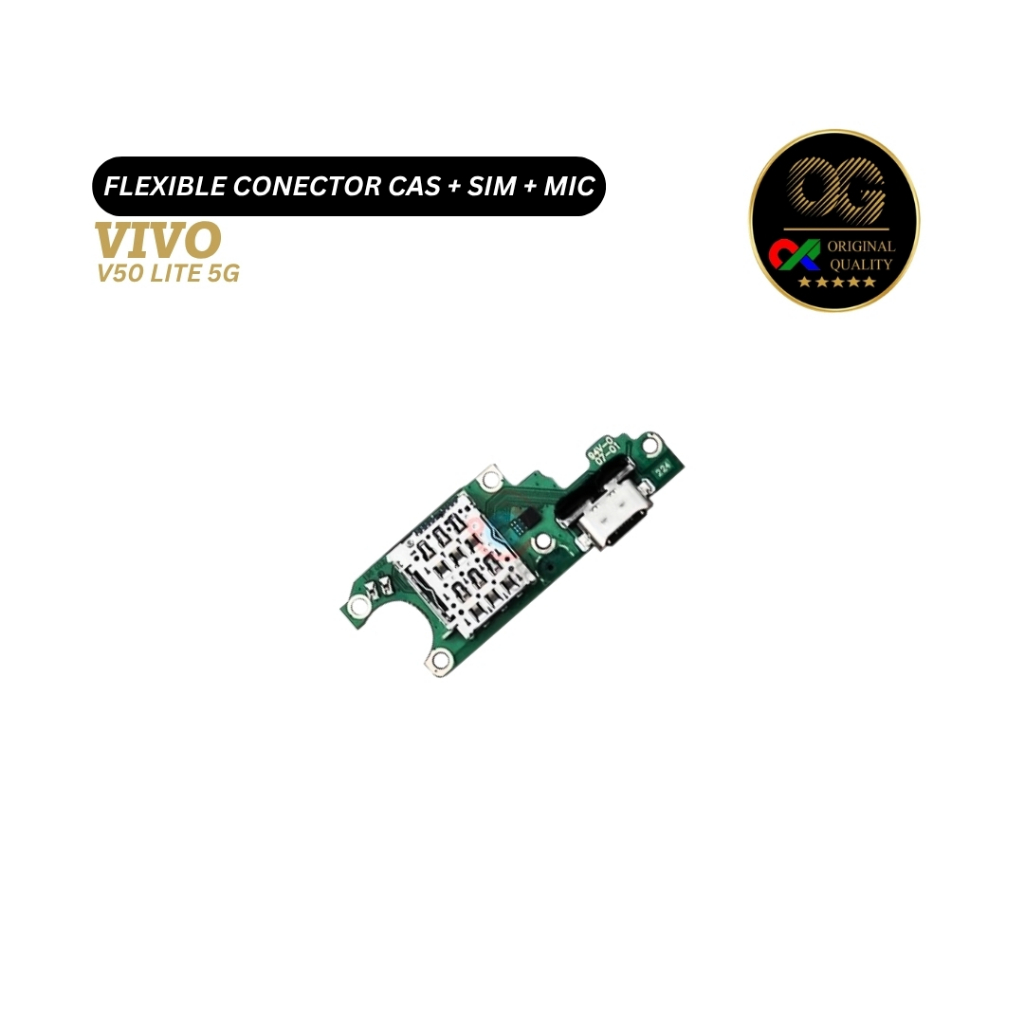 FLEXIBLE VIVO V50 LITE 5G CONECTOR CAS + SIM  + MIC