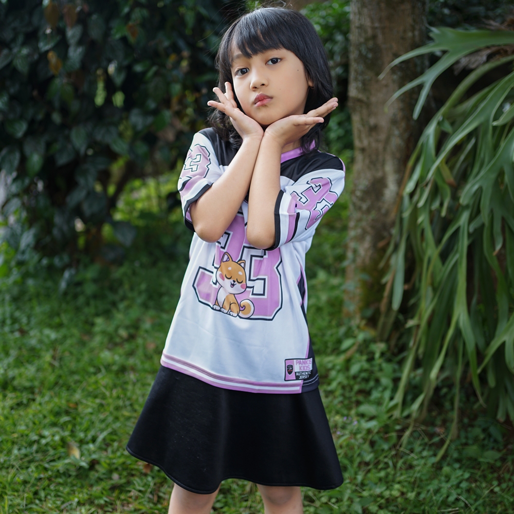 Pankis Kids Jersey #33 Shiba Pink – Baju Anak Lucu