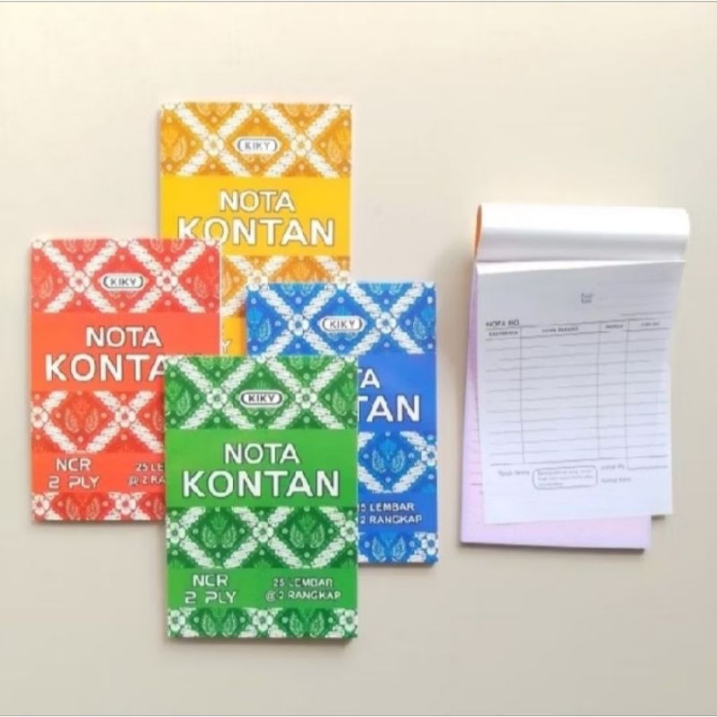 

NOTA KONTAN KIKY 2PLY DAN 3PLY SATU PAK ISI 10 BUKU