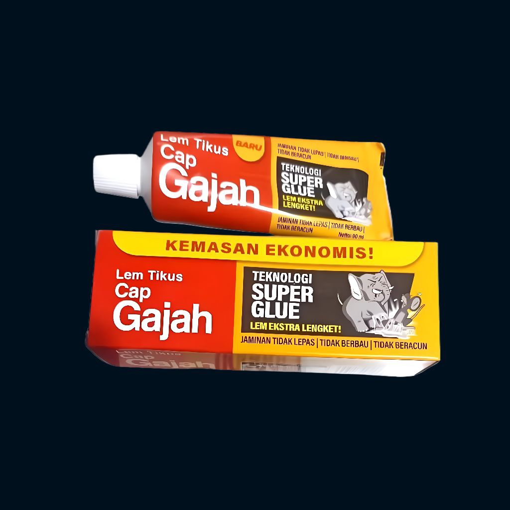 

Lem Tube Cap Gajah 50ml 1karton Isi 144pcs