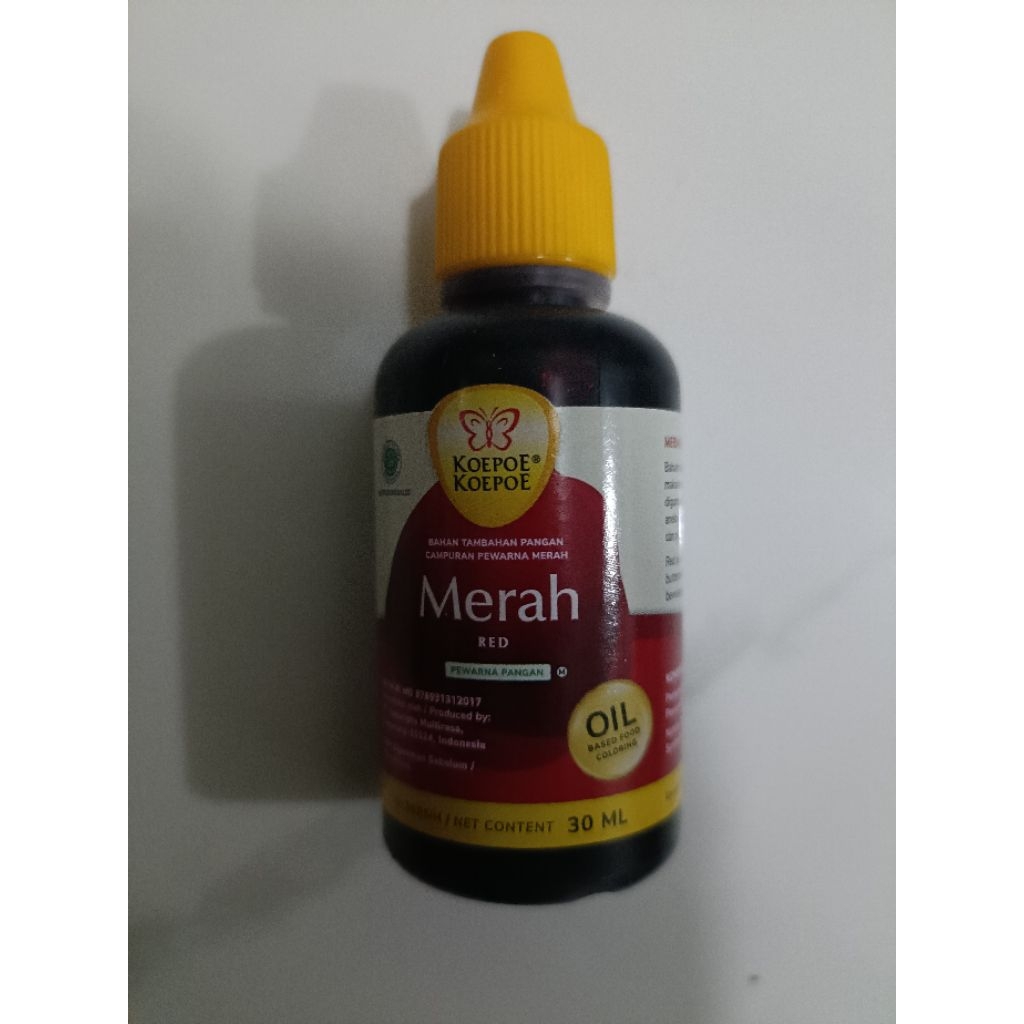

pewarna makanan cap koepoe-koepoe 30 ml variasi merah exp date:NOV 2025