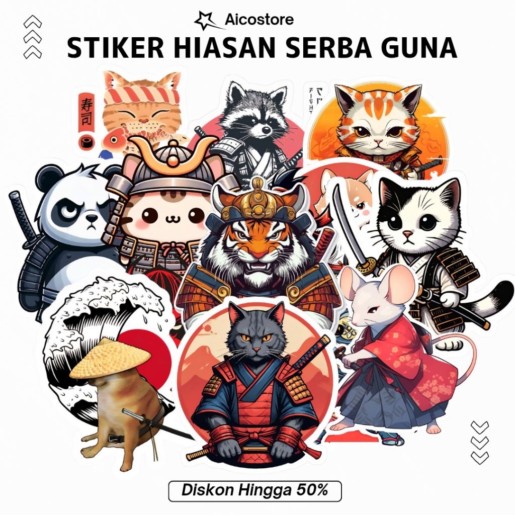 

Stiker Serbaguna Motif Kartun Animal Samurai 5-10cm | Anti Air Premium | Tempel di Tumblr Helm Laptop Mobil Motor | Tanpa Bekas & Tahan Lama