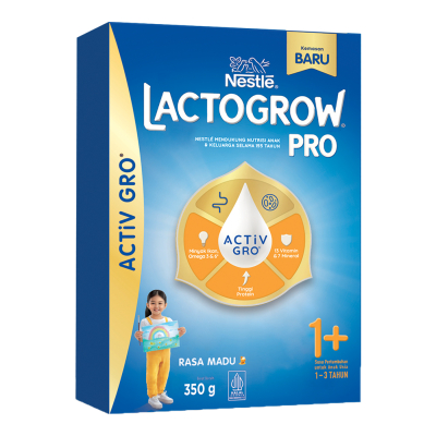 

Lactogrow 3/Pro 1+ Susu Bubuk Pertumbuhan Anak 1-3 Tahun Madu 350 g