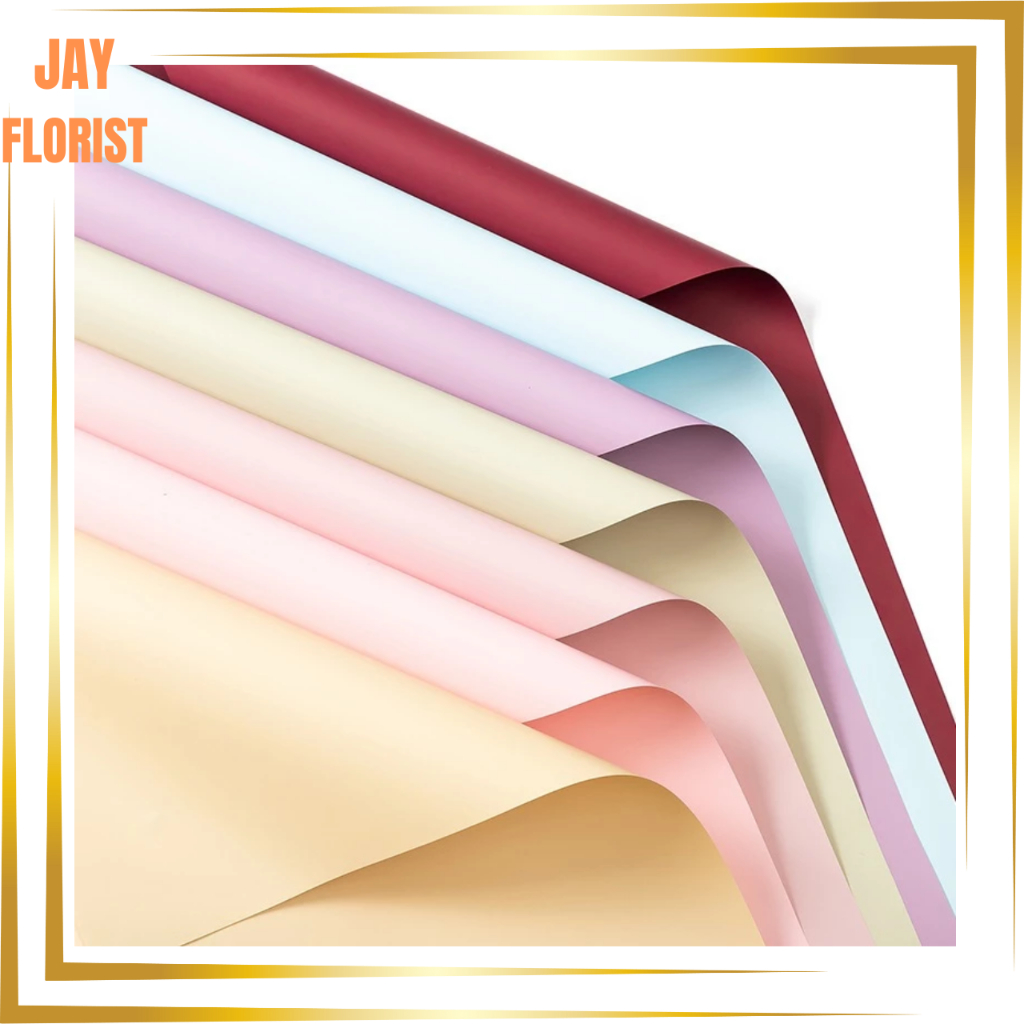 

KB6120 Cellophane Plain Soft Pastel Flower Wrap Kertas Cellophane Warna Polos / Kertas Bagus