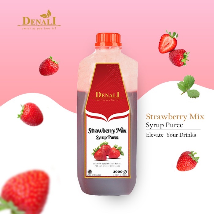 

[oddsolshop] pekanbaru/Denali Strawberry Syrup Puree 2KG / Sirup Stroberi