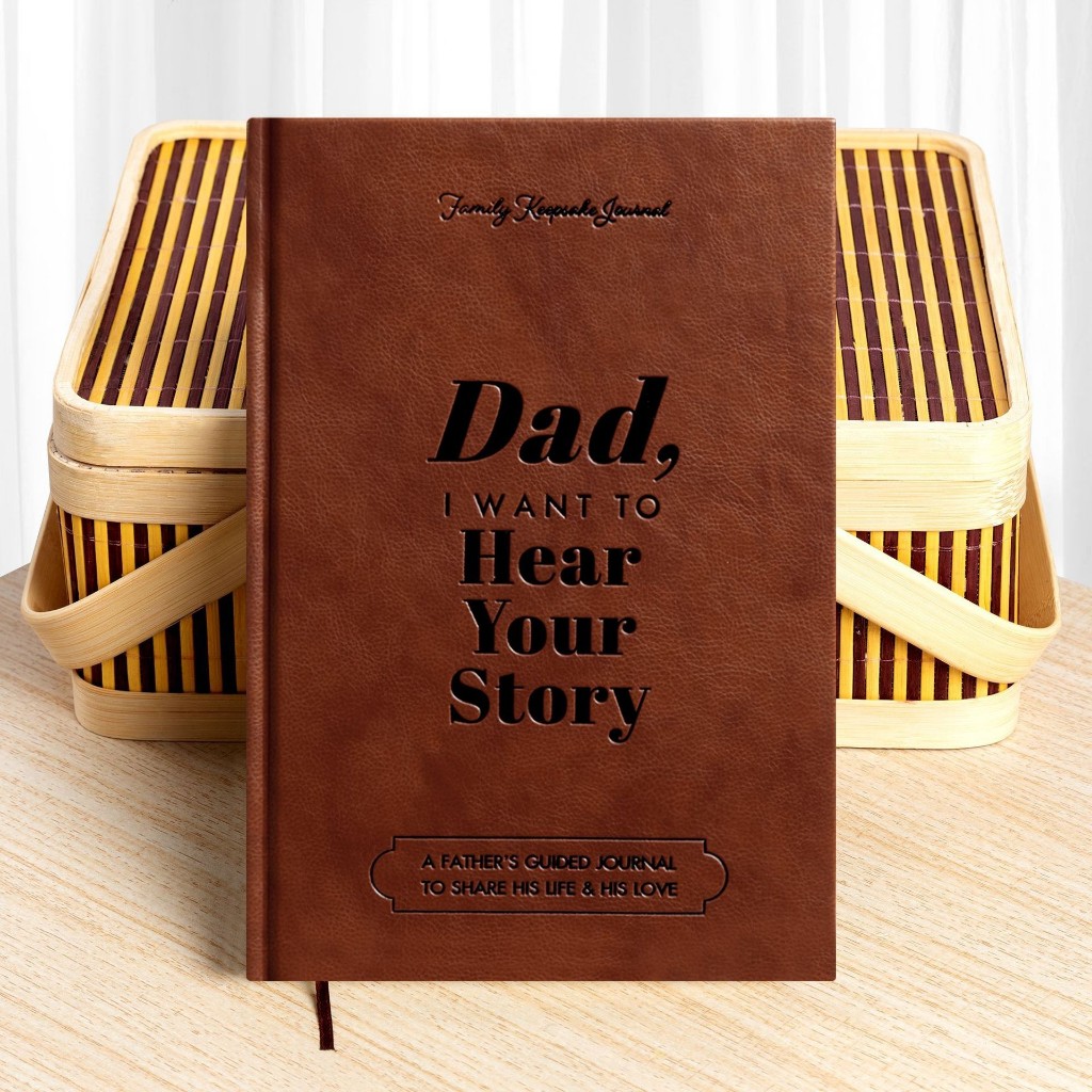 

Journal Personalized Father Guided Notebook Buku Jurnal Leather - BOKME - BK3 - Brown