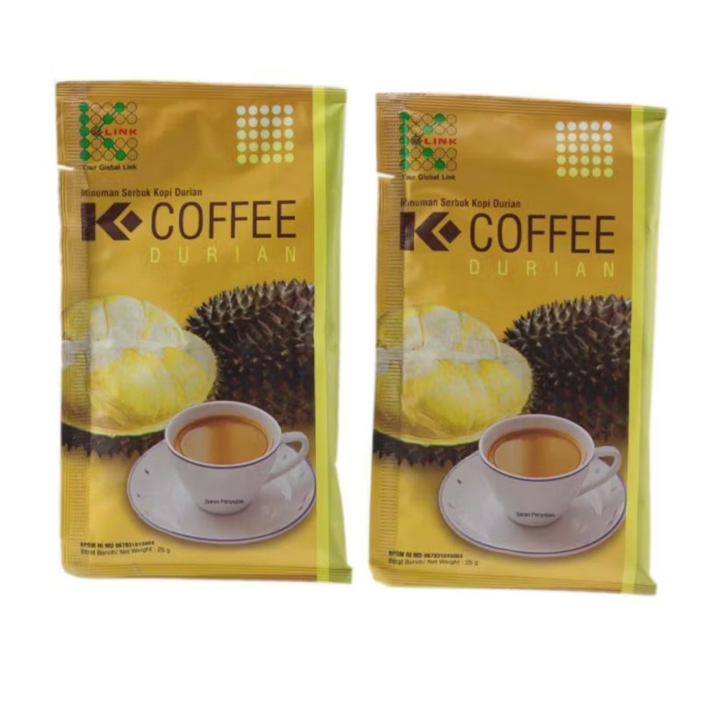 

K-Link Kopi Durian Original BPOM Kemasan 1 Sachet Kopi Rasa Durian Mencegah Anemia Melancarkan BAB Mengatasi Mual & Mabuk Perjalanan Original K-Link Official Store
