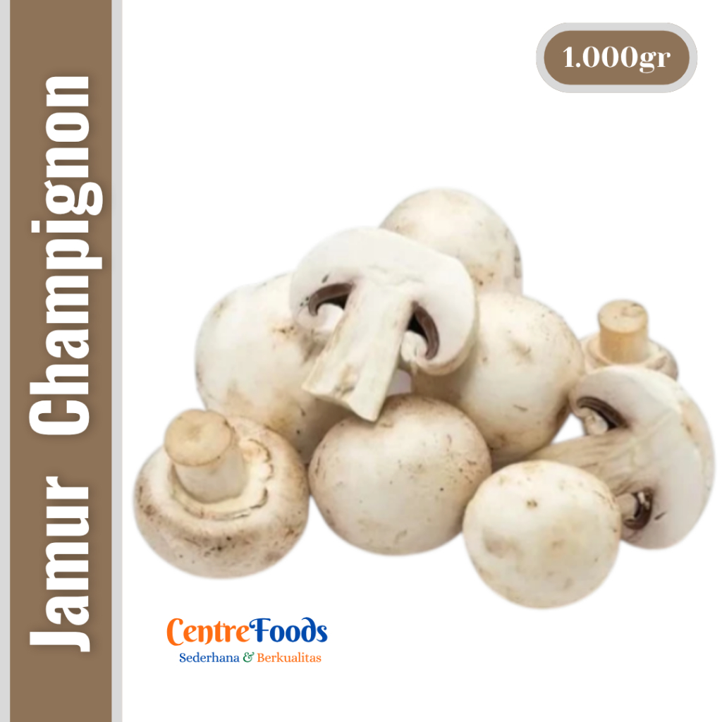 

Jamur Champignon Segar - Jamur Kancing Putih Fresh | 1.000gr [ Harga Per KG ]