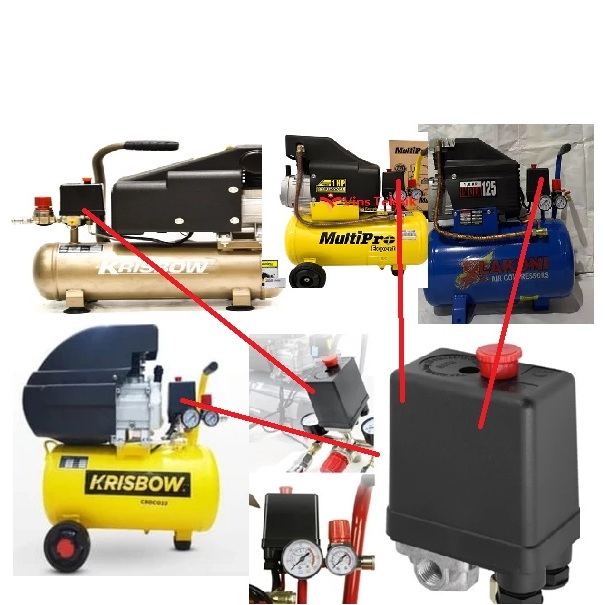 otomatis kompresor listrik / pressure switch / sakelar kompresor portabel