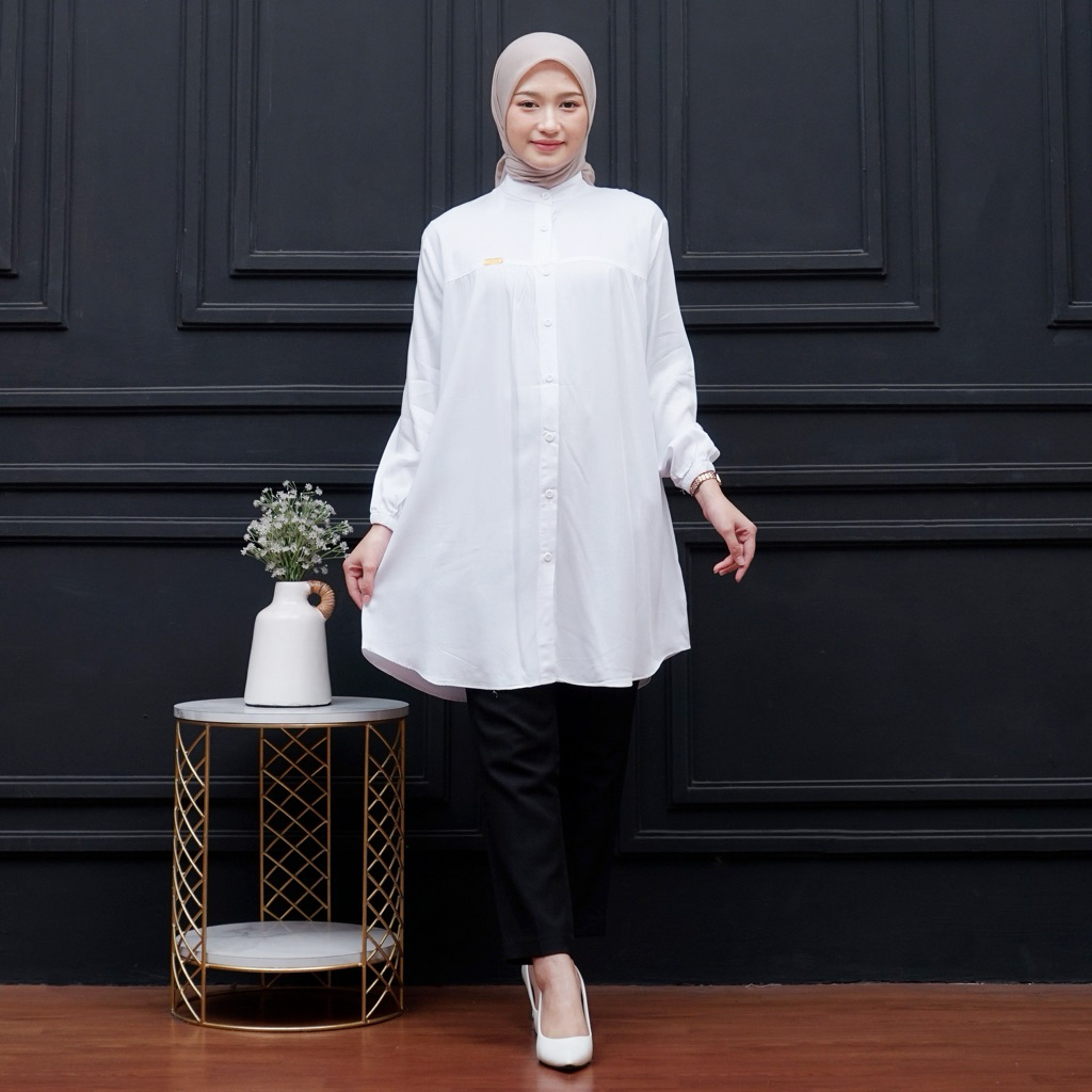 SAFIRA Long Tunik Rayon Twill Premium