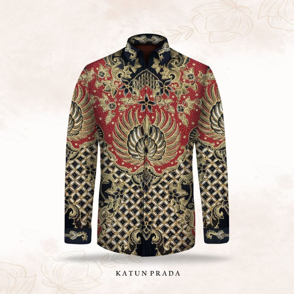 kain batik tulis pria kain batik tulis prada emas warna merah mewah. er