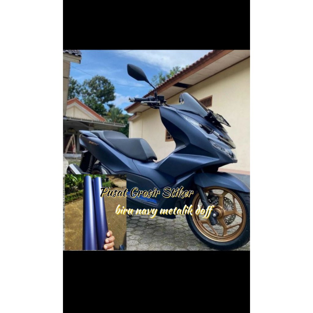 Sticker Scootlite Biru Navy metalik doff Stiker Skotlet Biru Navi Metalik