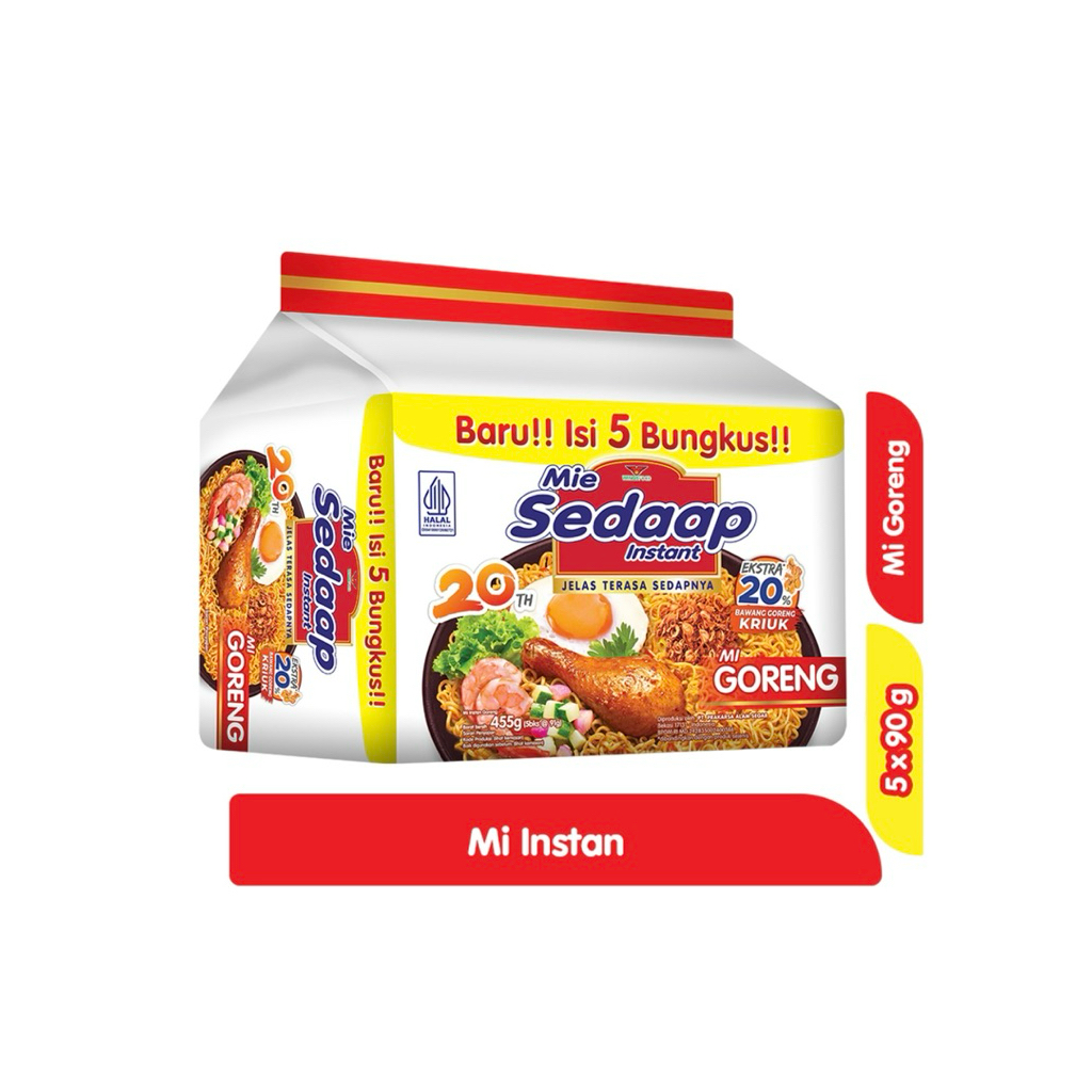 

SEDAAP MIE INSTAN GORENG ISI 5 x 90 gr