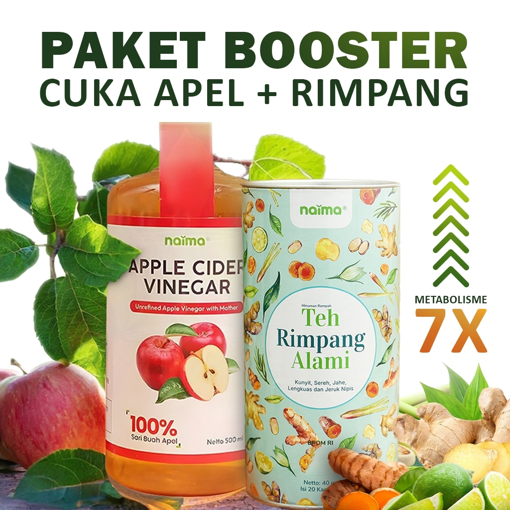 

Naima Bundling Cuka Apel Original & Teh Rimpang | Sari Buah Nanas & Ramuan Herbal Rempah untuk Pencernaan dan Kewanitaan 100% Alami BPOM