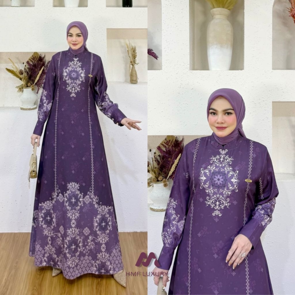 Ready stok/siap kirim/COD/Gamis Zalia dress vol 4 by hmf luxury ORI/gamis mewah/gamis premium/pakaia