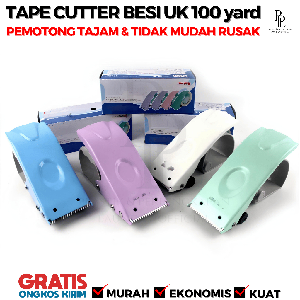 

PEMOTONG LAKBAN BESI 100 YARD | TAPE CUTTER BESI KUAT DAN TAJAM ANTI KARAT TIDAK MUDAH RUSAK LAKBAN 100YARD EKONOMIS WARNA PUTIH UNGU TOSCA BIRU