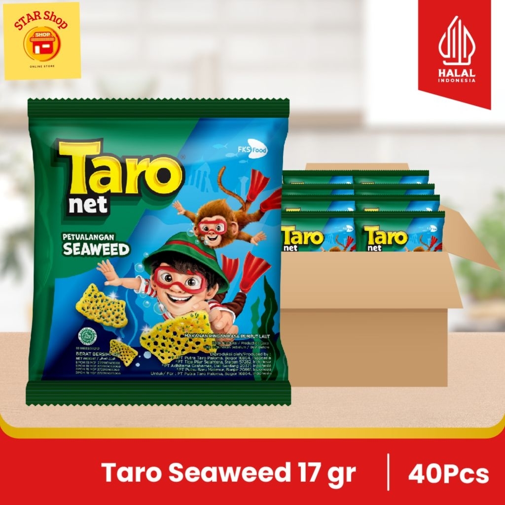 

Taro - Seaweed - Small Pack - 1 Karton (4renceng) - 40 Pcs - 17gr