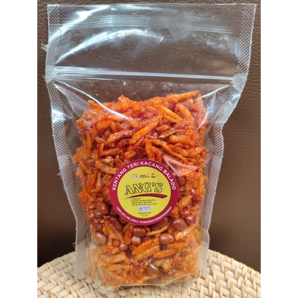 

Kentang Mustofa Teri Kacang Balado / ANG'S Indonesia 220 Gram Renyah Dan Gurih