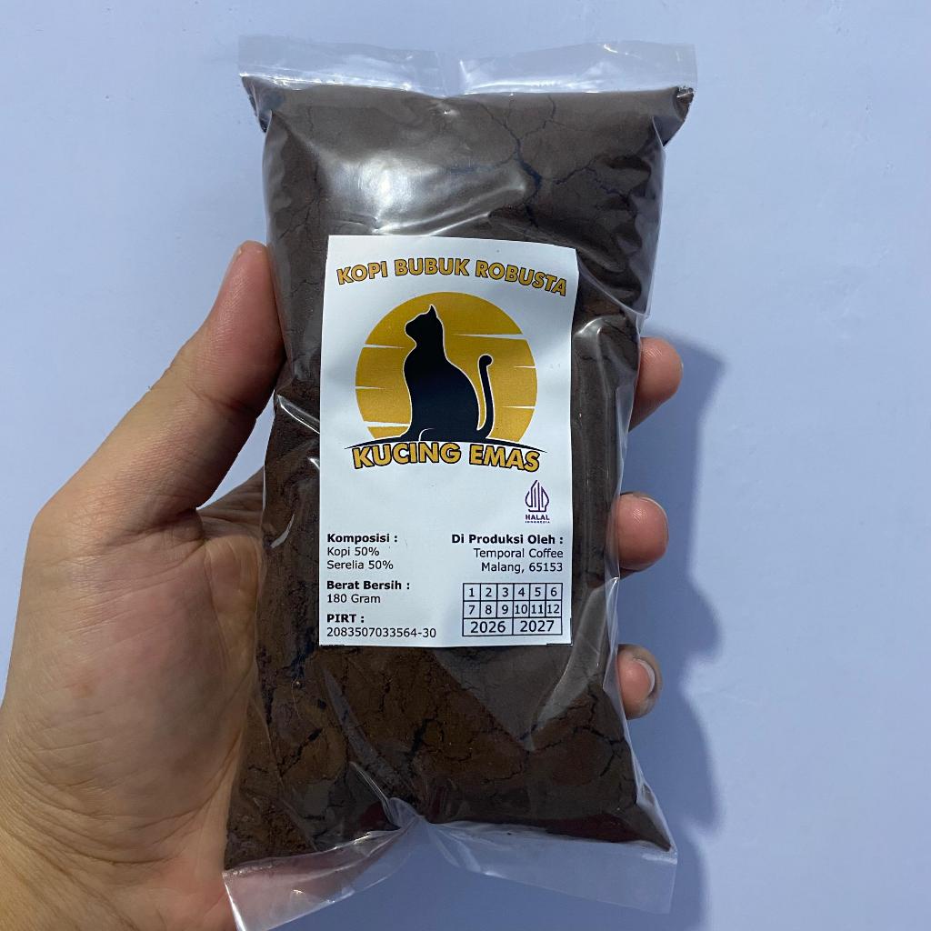 

Kopi Bubuk Robusta Dampit 180gr | Temporal Coffee | Kucing Emas