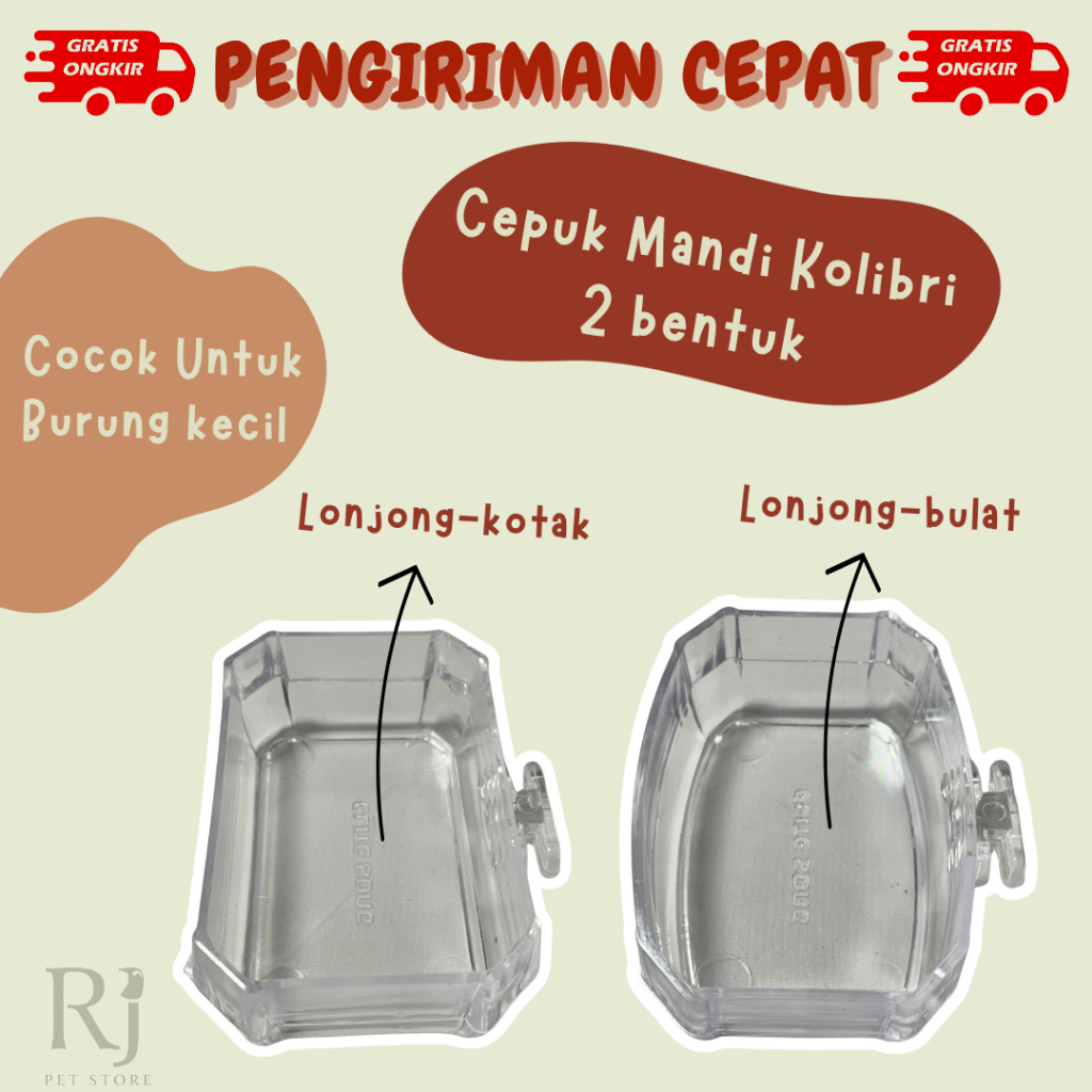 CEPUK MANDI MODEL BARU KHUSUS KOLIBRI NINJA, KONIN, SOGON, PLECI, DAN BURUNG KECIL BAHAN TEBAL TIDAK