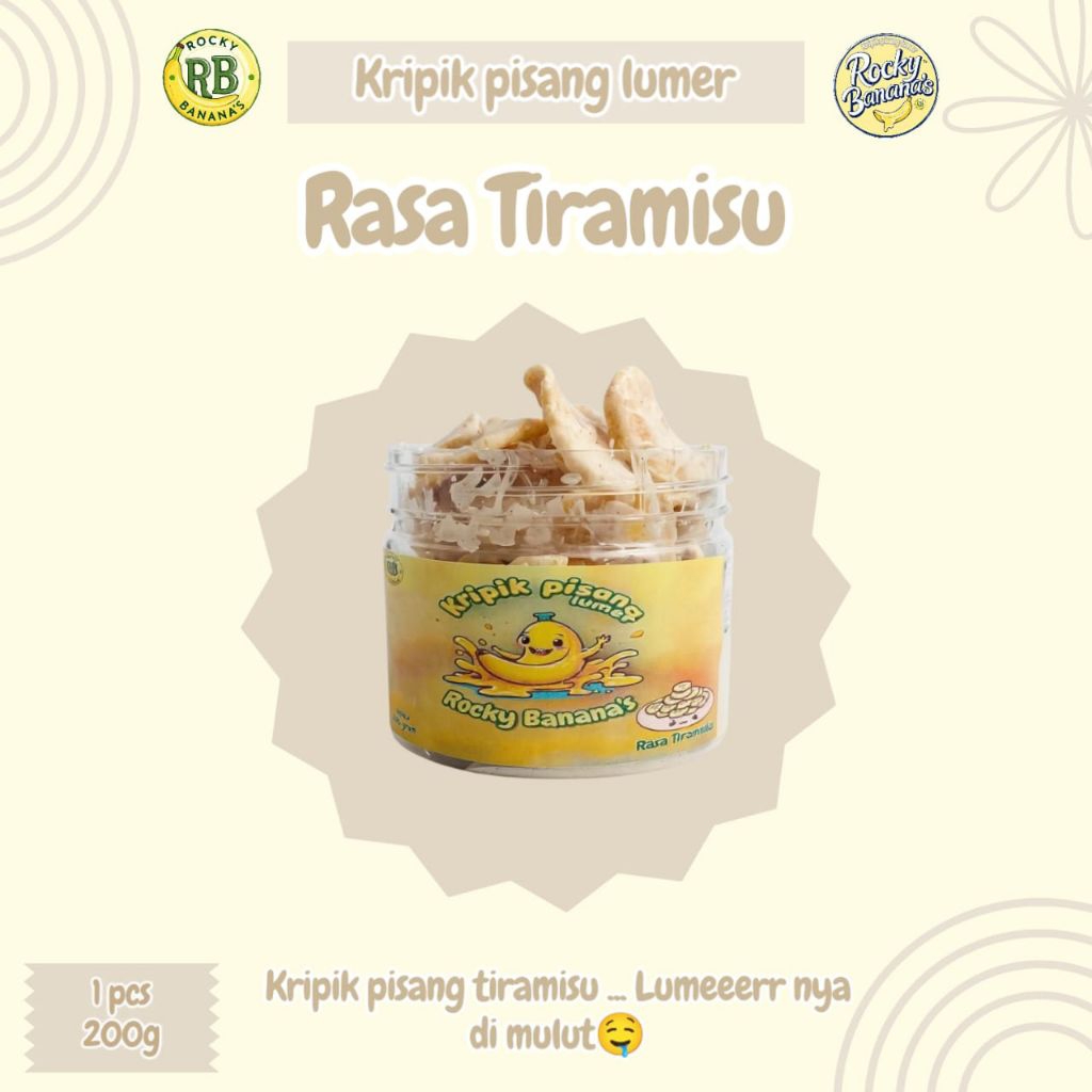 

kripik pisang lumer varian tiramisu