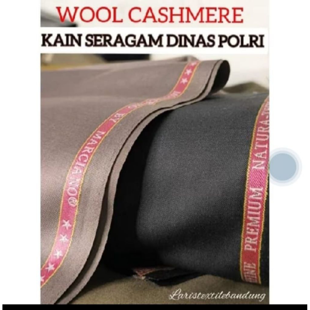 KAIN BAHAN SERAGAM DINAS POLRI, S WOL PREMIUM MONTERISCO 100% SNI