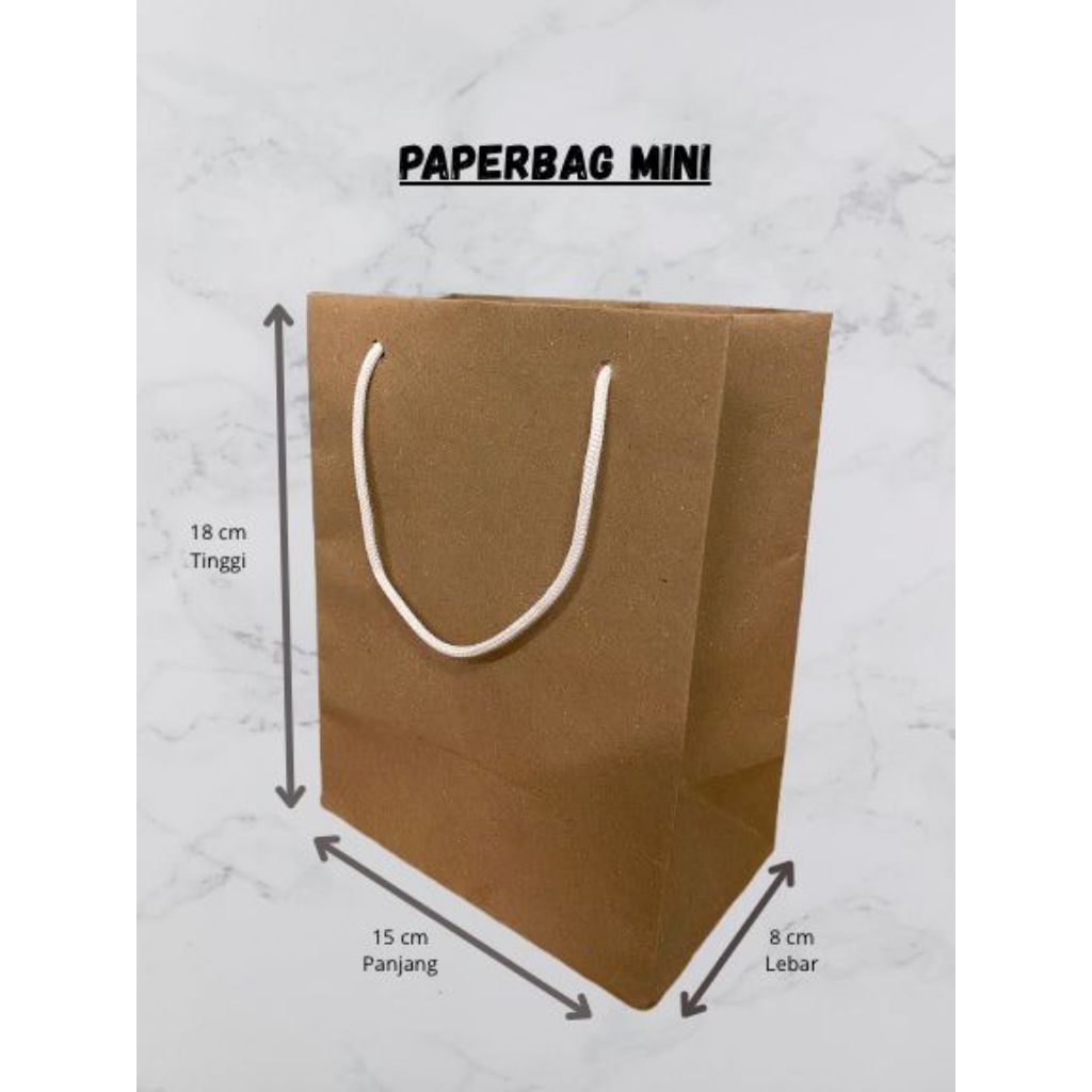 

Pape Bag Polos Coklat Bahan Craft Ukuran Mini Harga Per 1 Pcs