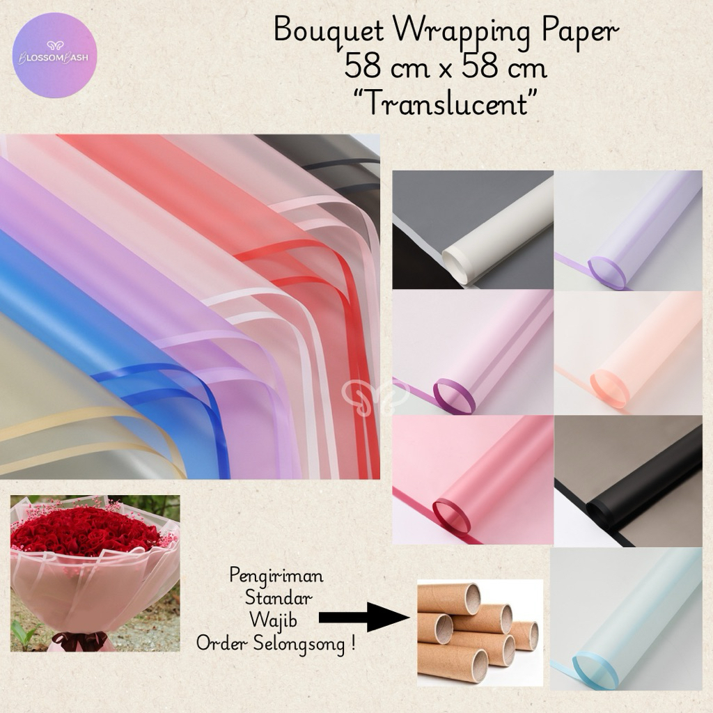 

[Per Pack] Kertas Buket Translucent / Bouquet Wrapping Paper / Cellophane