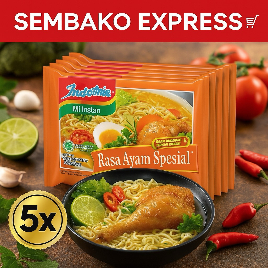 

Indomie Rasa Ayam Spesial Kuah - Paket 5 Bungkus | Mi Instan Lezat & Gurih