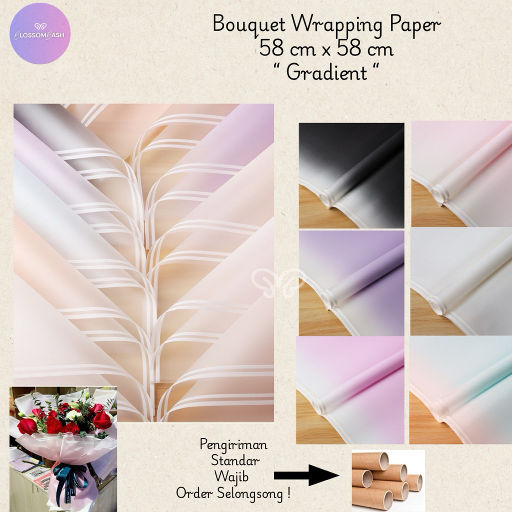 

[ Per Pack ] Kertas Buket Gradasi / Gradient Cellophane