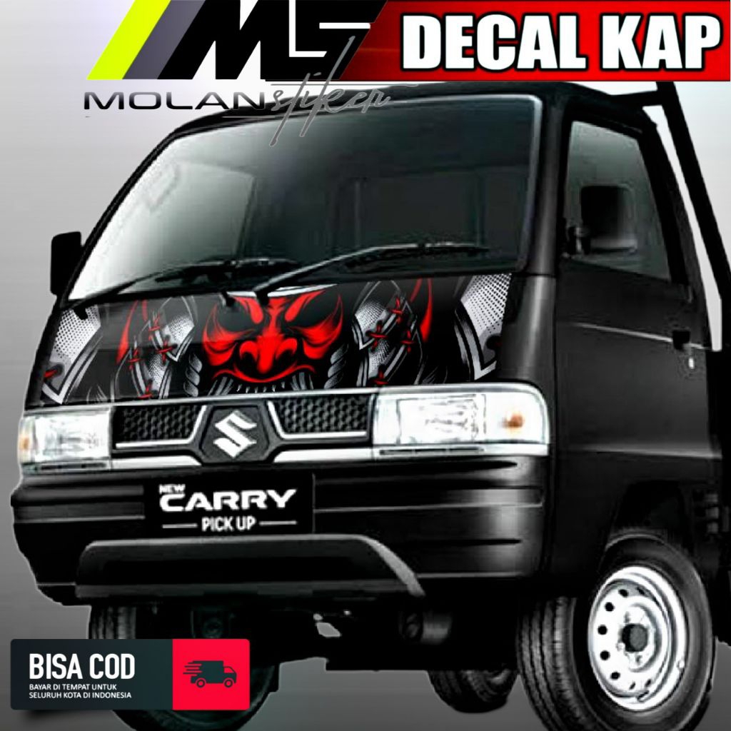 Decal Sticker Striping Variasi Kabin Depan Suzuki Carry Futura & Mitsubishi Colt T120SS Decal Kap/Ka
