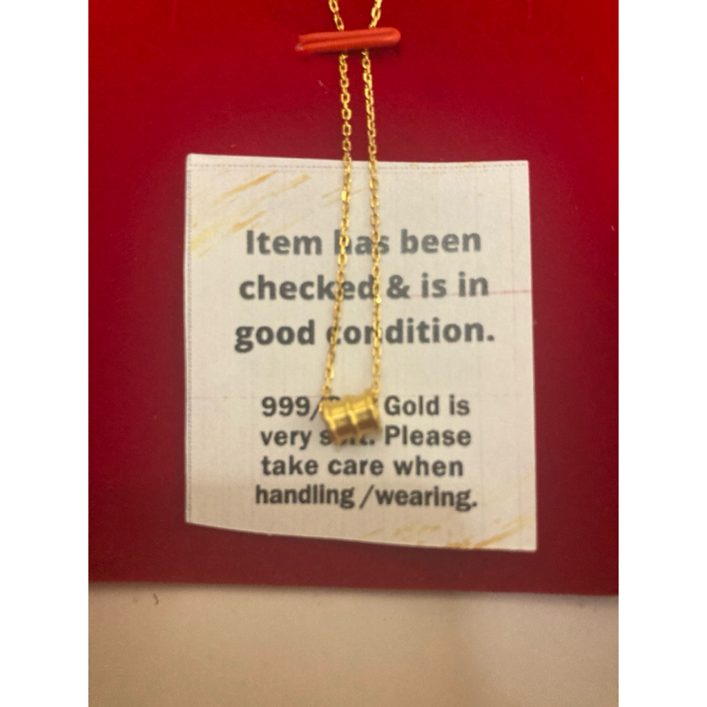 Kalung emas 9 K dan pendan 999
