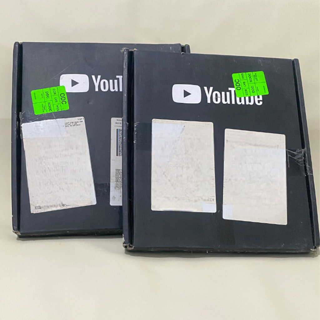 Silver Play Button Channel YouTube ORIGINAL Surat-surat Lengkap