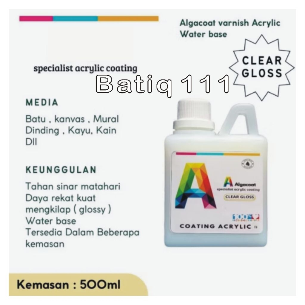 Vernis Clear , Cat Bening , Cat Pelapis & Pengkilap , Cat Vernis