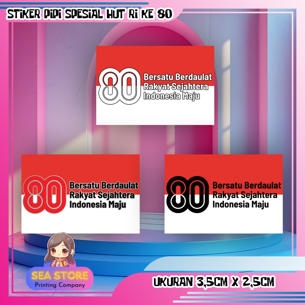 

(100PCS) STIKER PIPI SPECIAL EDITION HUT RI KE 80 MURAH